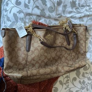 Coach chain tote new